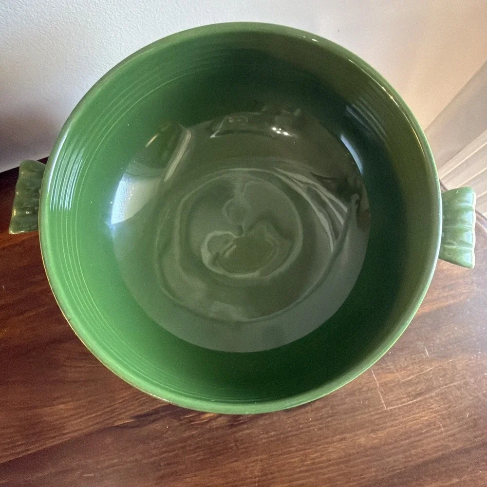 Vintage Fiesta Covered Casserole Forest Green Fiestaware 1950s